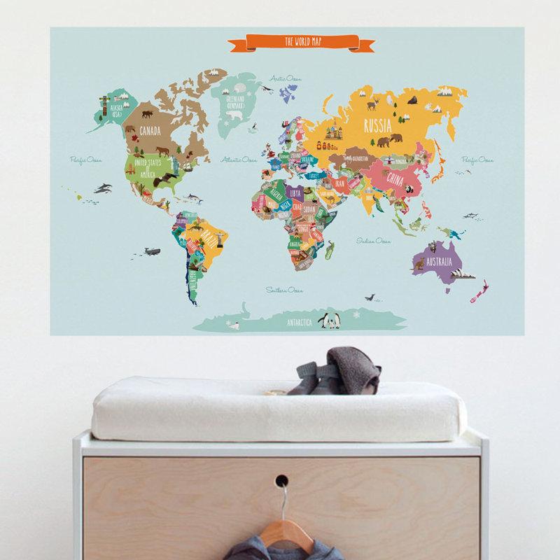 Wayfair Geography Non-Wall Damaging Accent