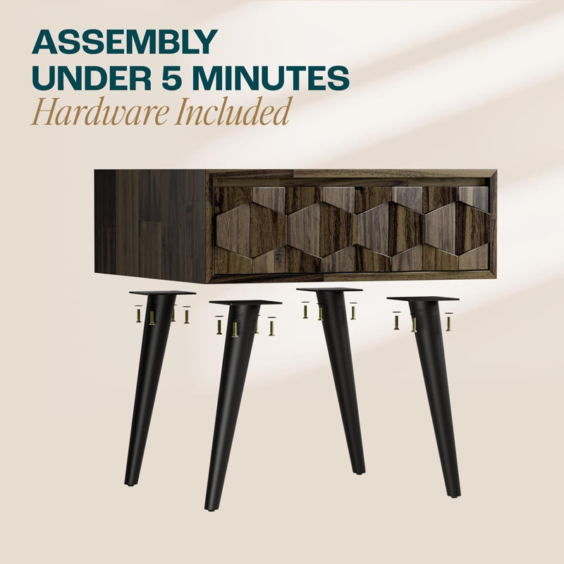 Wayfair Georgina 1 - Drawer Solid Wood Nightstand