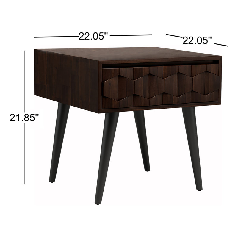 Wayfair Georgina 1 - Drawer Solid Wood Nightstand