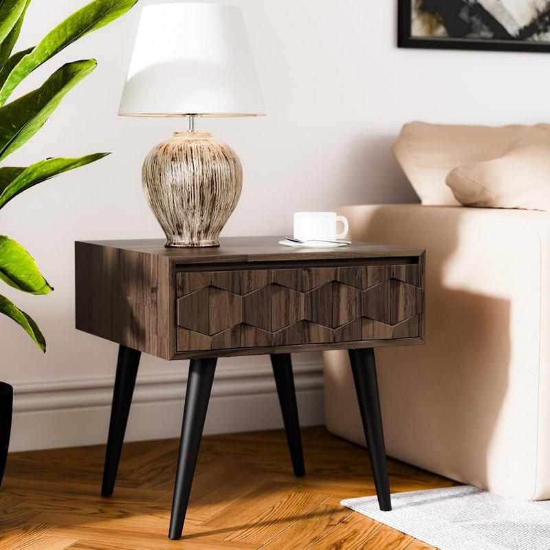 Wayfair Georgina 1 - Drawer Solid Wood Nightstand