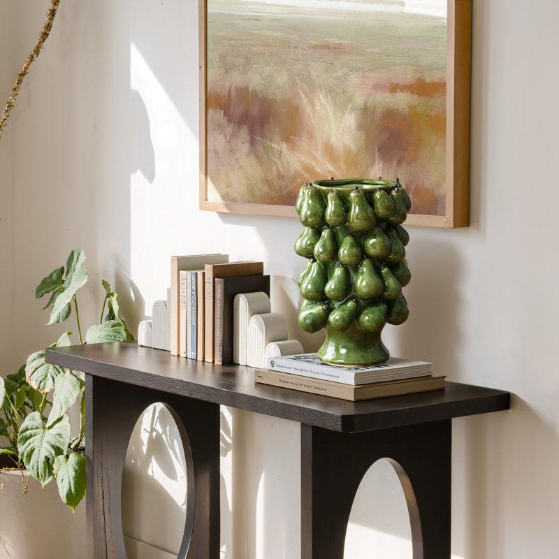 Wayfair Green Modern Pears 12.4-Inch Tall Vase