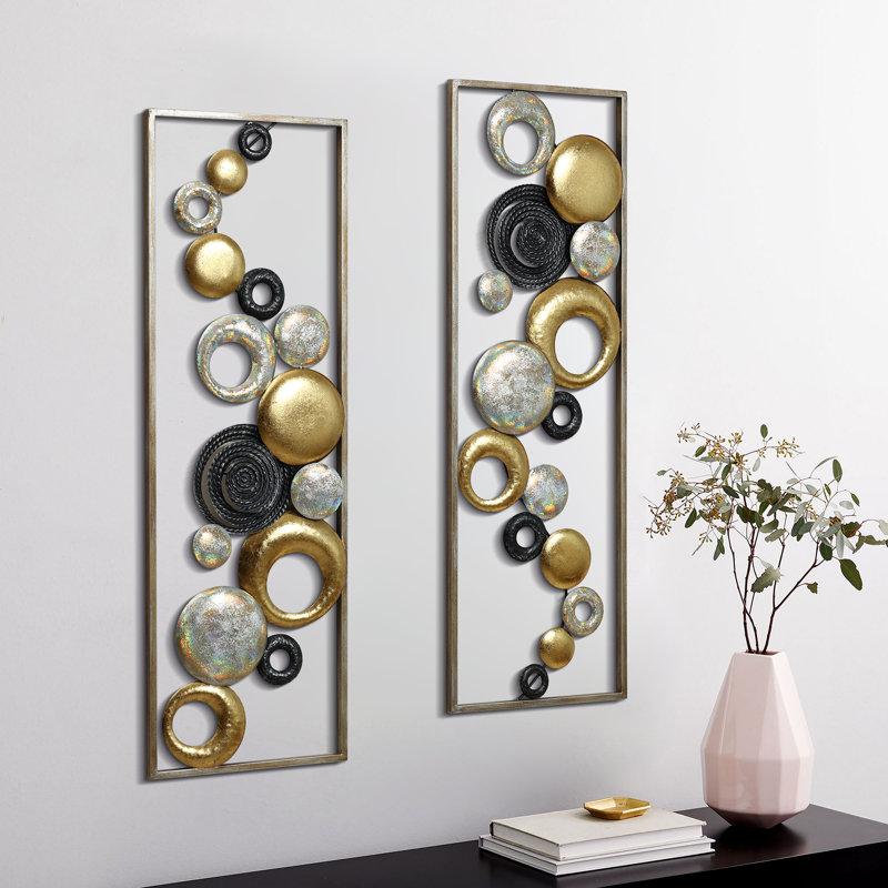 Wayfair Handmade Glam Abstract Wall Decor On Metal