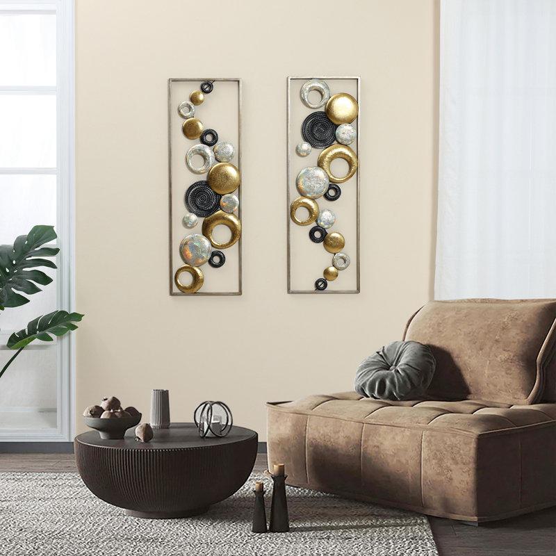 Wayfair Handmade Glam Abstract Wall Decor On Metal