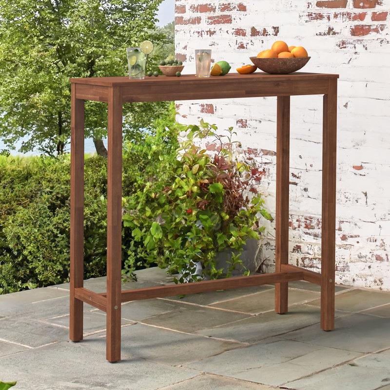 Wayfair Herstein Solid Wood Bar Table