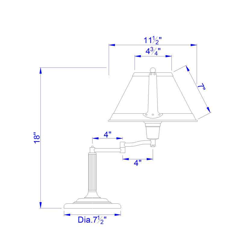 Wayfair Hizan Adjustable Metal Desk Lamp