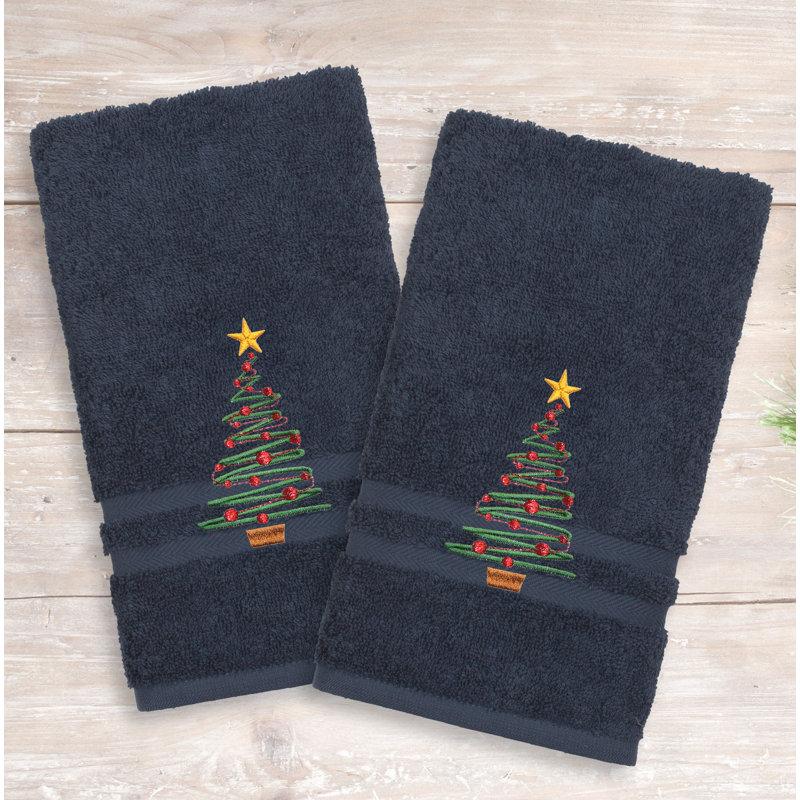 Wayfair Holiday Turkish Cotton Hand Towel (Set Of 2)