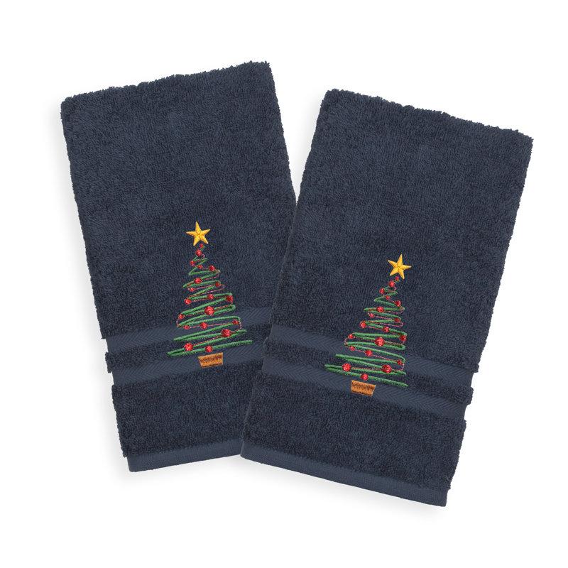 Wayfair Holiday Turkish Cotton Hand Towel (Set of 2)
