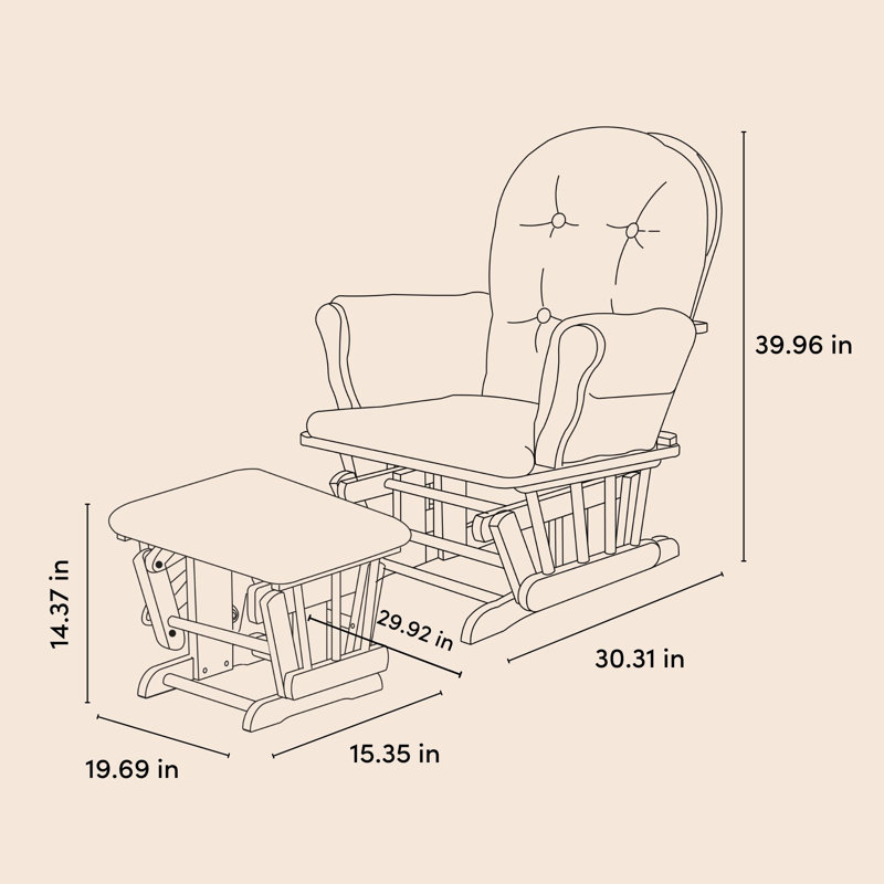 Wayfair Hoop Glider With Ottoman