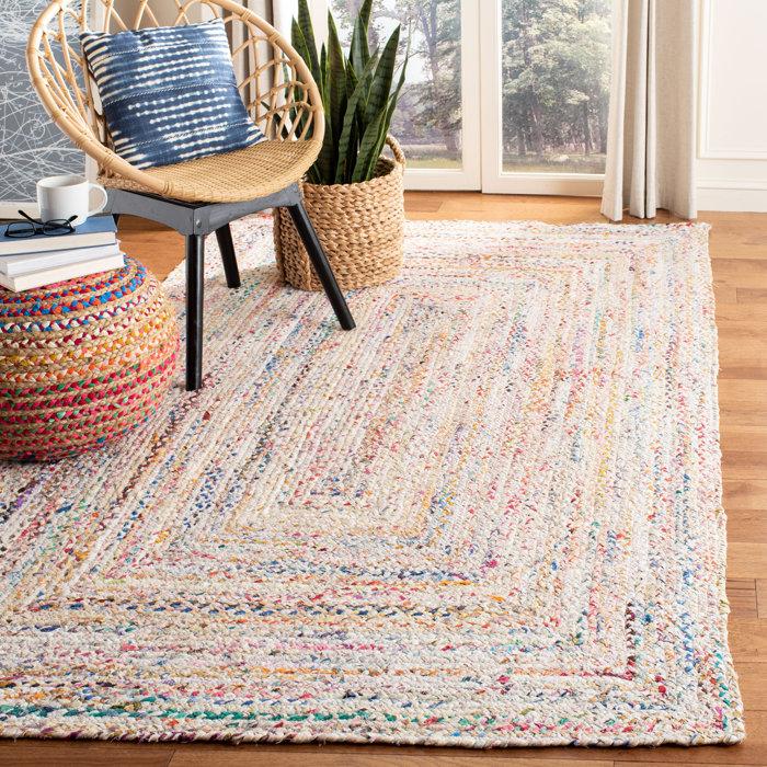 Wayfair Hurst Hand Woven Cotton Abstract Rug