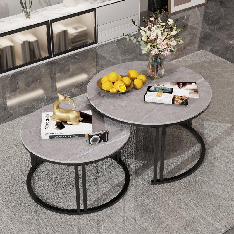 Wayfair Jakesha Stone Top Nesting Coffee Table