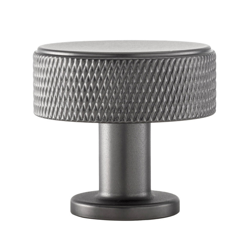 Wayfair Kent Knurled 1-3/8" Black Nickel Round Knob