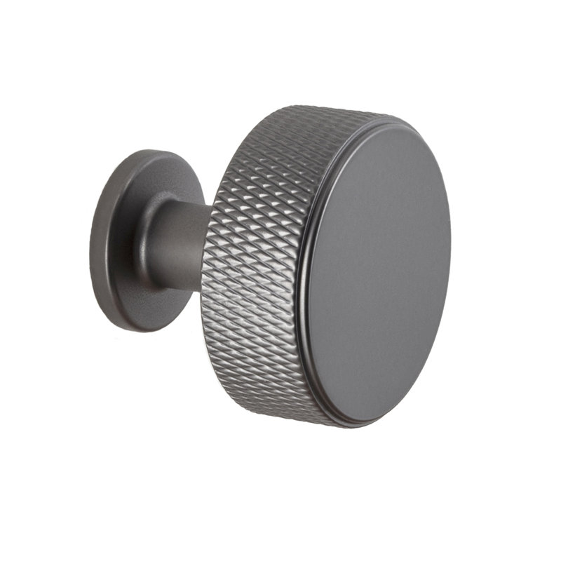 Wayfair Kent Knurled 1-3/8" Black Nickel Round Knob