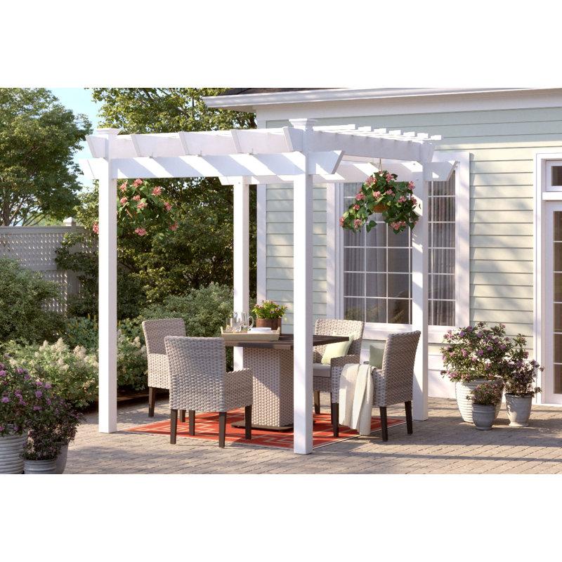 Wayfair Kingston 7 Ft. W X 7 Ft. D Vinyl Pergola