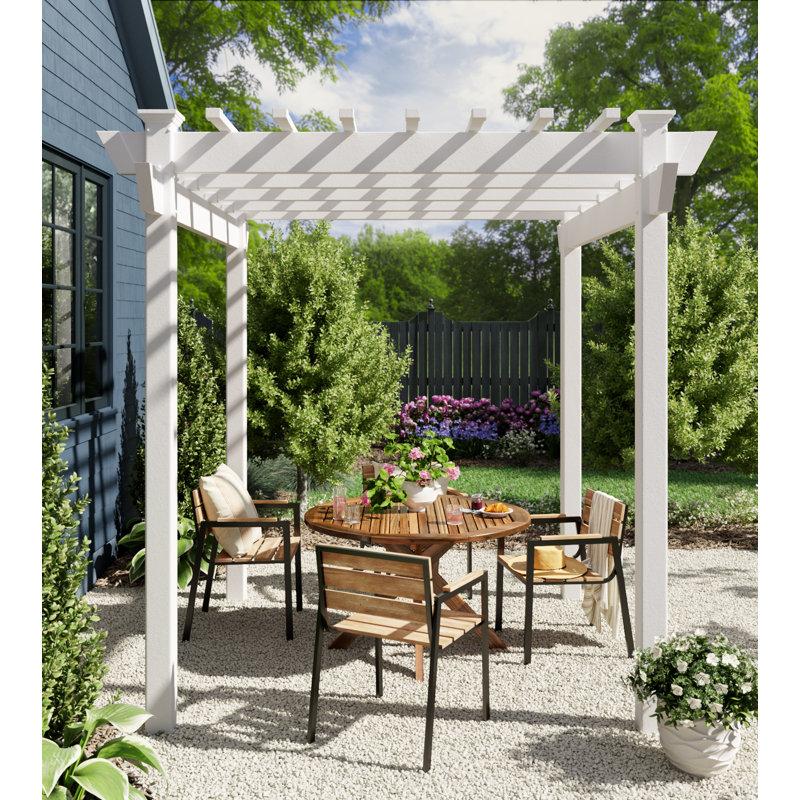 Wayfair Kingston 7 Ft. W X 7 Ft. D Vinyl Pergola
