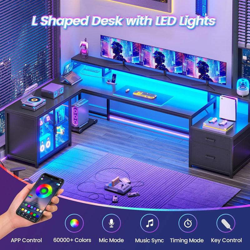 Wayfair Lelynn Computer Desk With Power Outlet