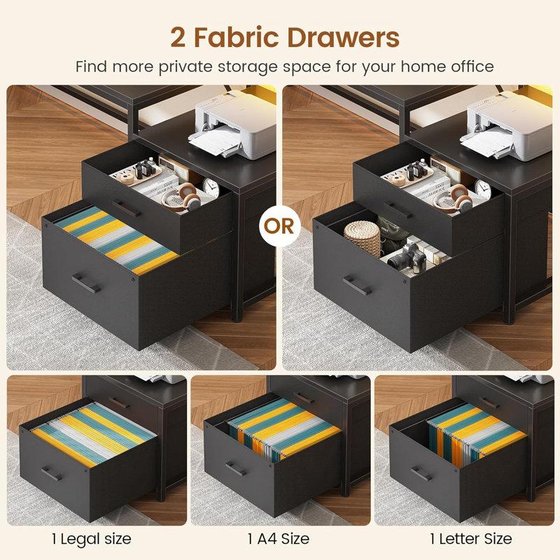 Wayfair Lelynn Computer Desk With Power Outlet