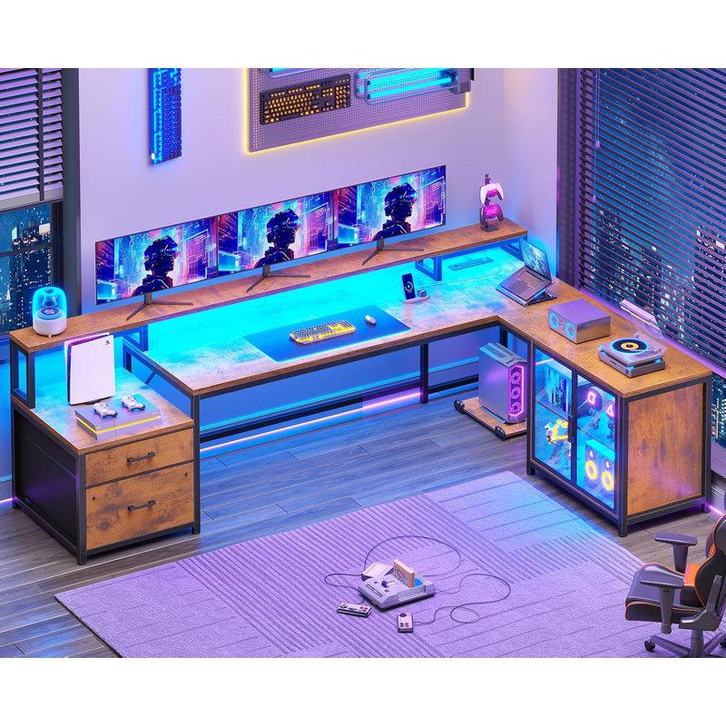 Wayfair Lelynn Computer Desk with Power Outlet