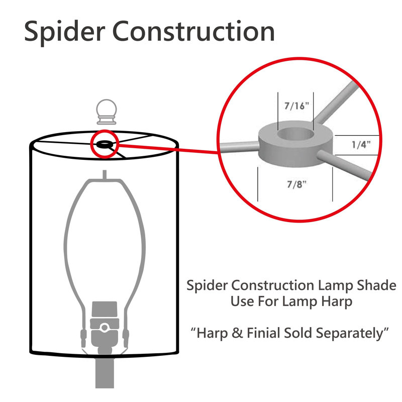 Wayfair Linen Drum Lamp Shade ( Spider )