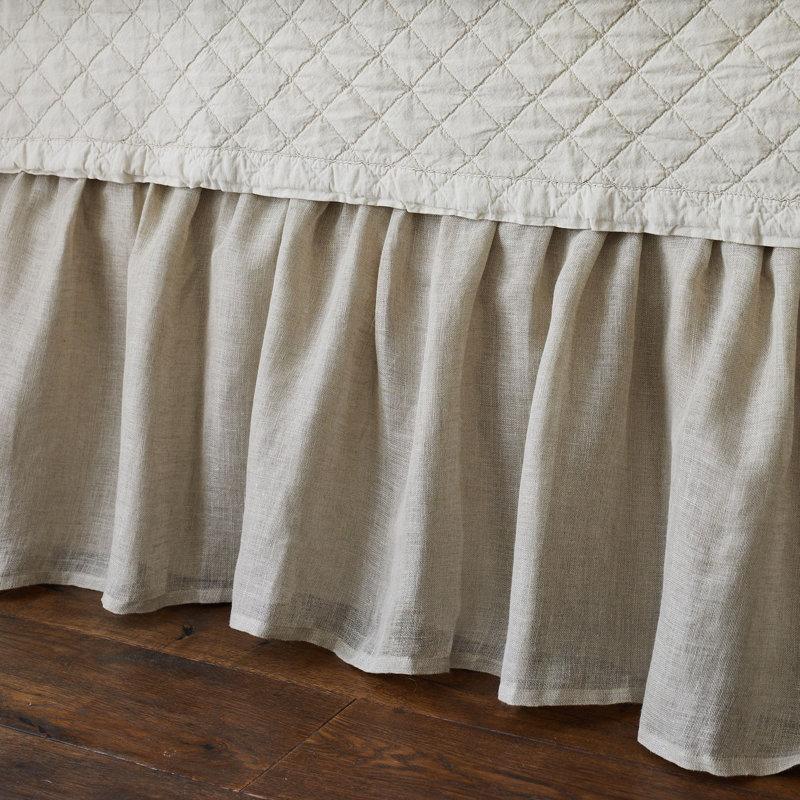 Wayfair Linen Voile Gathered Bed Skirt