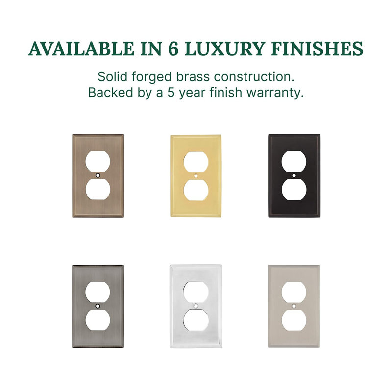 Wayfair New York 1-Gang Duplex Outlet Wall Plate