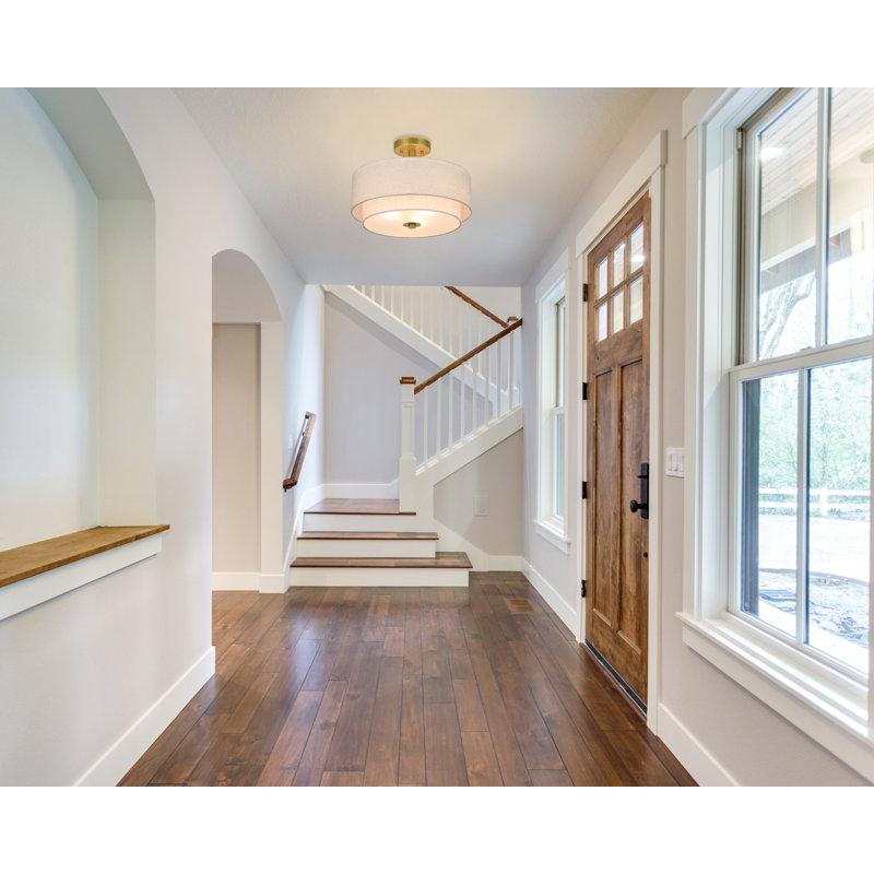 Wayfair Nichoel Fabric Shade Semi Flush Mount