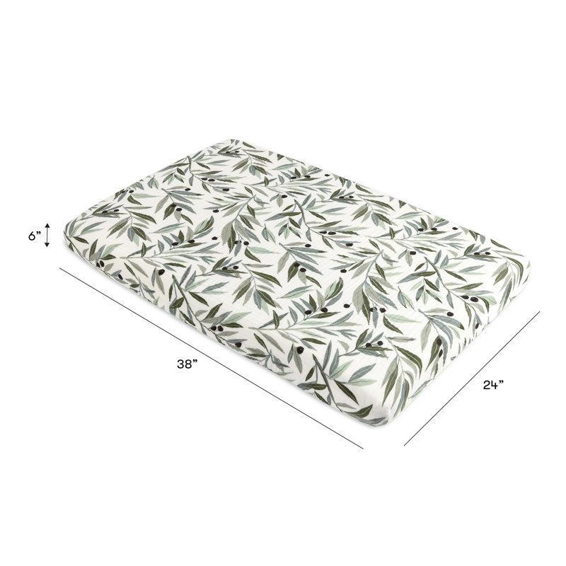 Wayfair Olive Branches Muslin Mini Crib Sheet