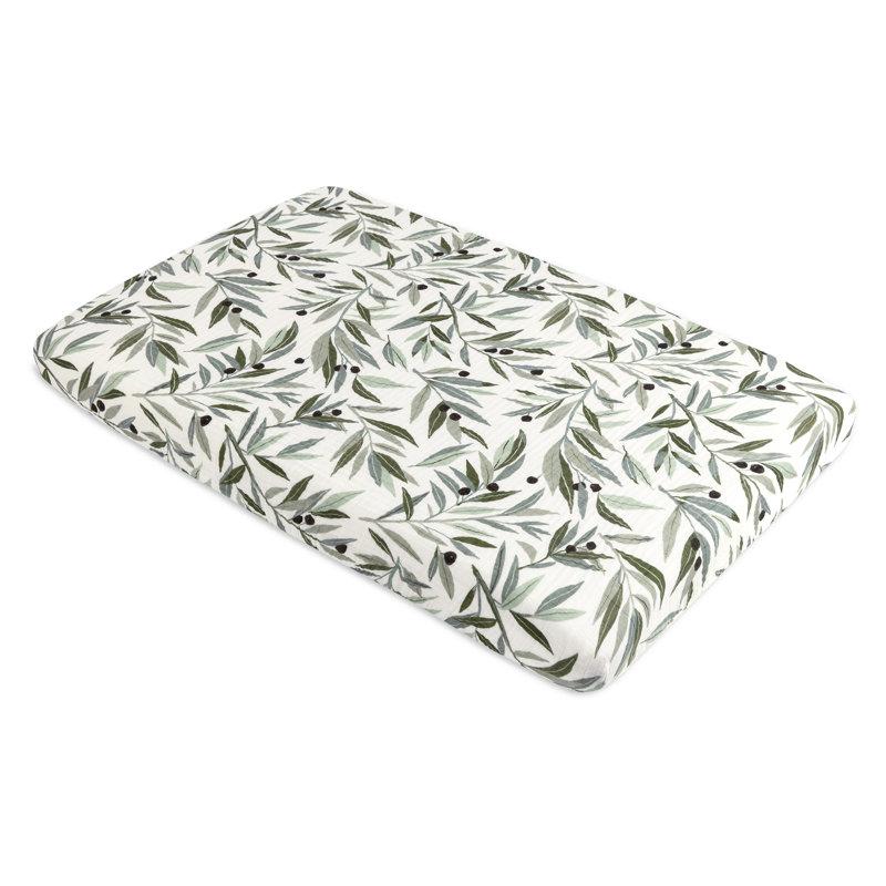 Wayfair Olive Branches Muslin Mini Crib Sheet