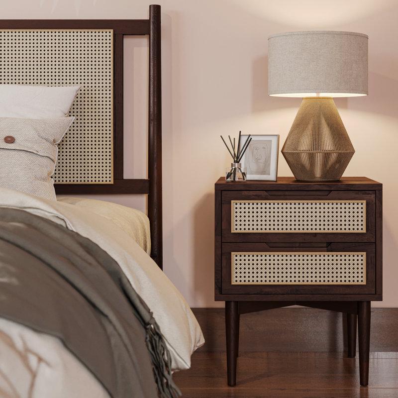 Wayfair Oliver Solid Wood 2-Drawer Nightstand