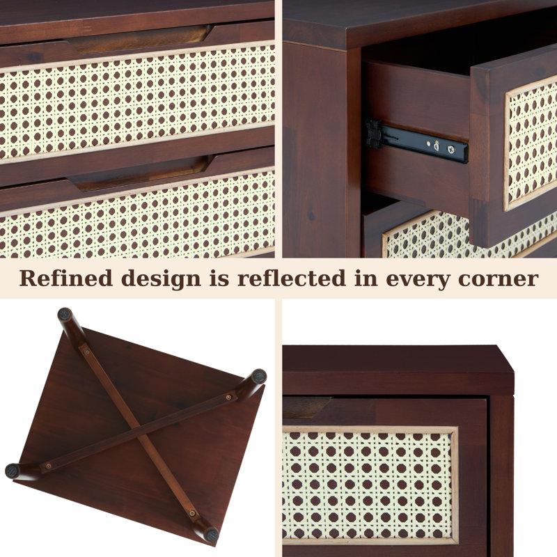 Wayfair Oliver Solid Wood 2-Drawer Nightstand