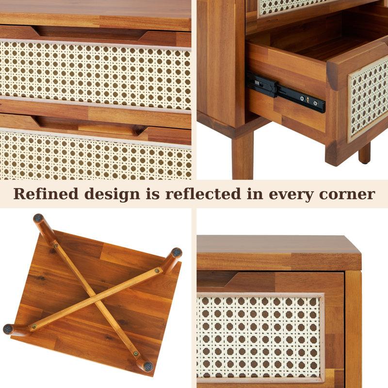 Wayfair Oliver Solid Wood 2-Drawer Nightstand