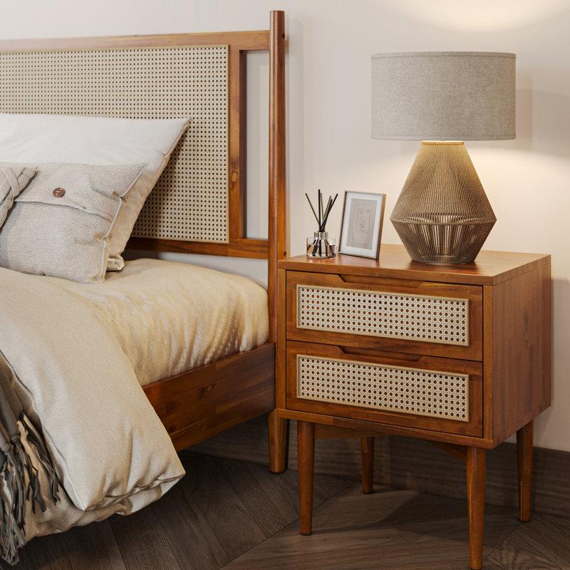 Wayfair Oliver Solid Wood 2-Drawer Nightstand