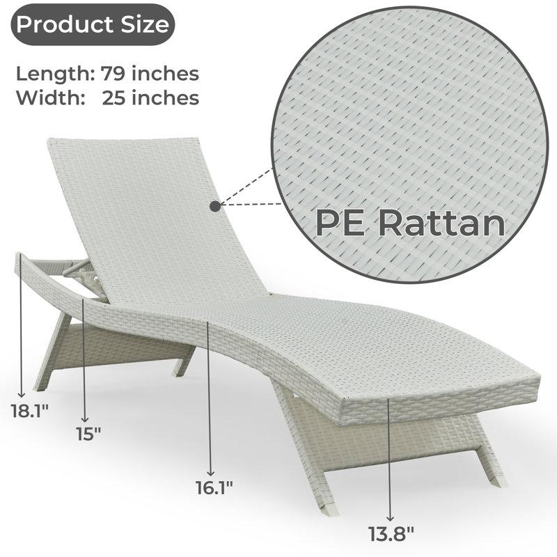 Wayfair Ozellar Outdoor Chaise Lounge - Set Of 4