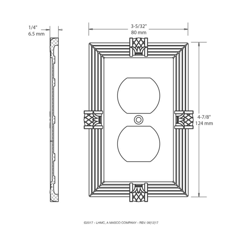 Wayfair Pineapple 1-Gang Duplex Outlet Wall Plate