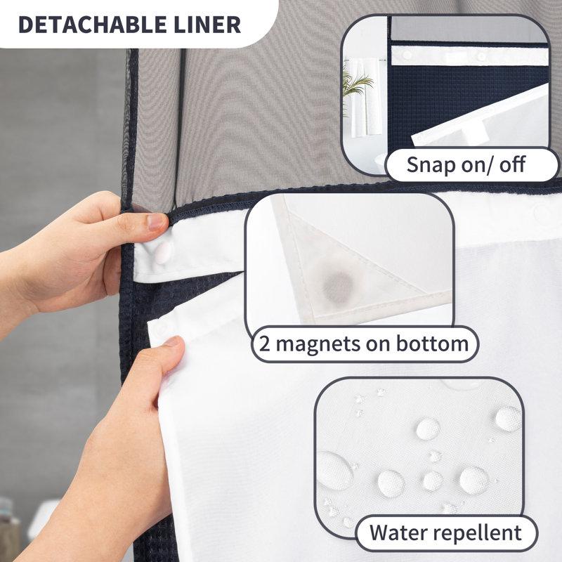 Wayfair Ramjani Shower Curtain With Liner Included