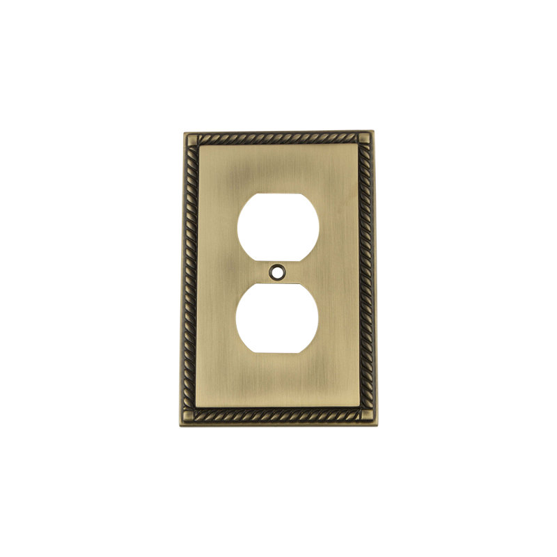 Wayfair Rope 1-Gang Duplex Outlet Wall Plate
