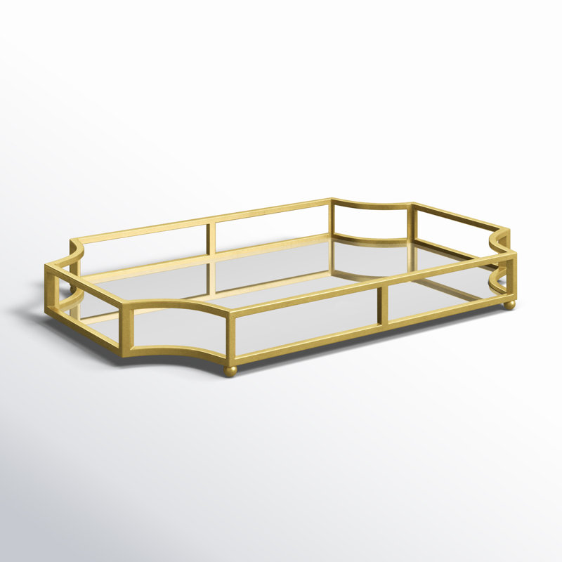 Wayfair Rosa Mirrored Glass Tray