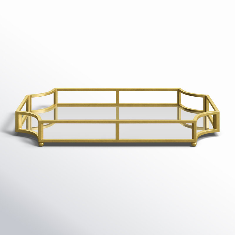 Wayfair Rosa Mirrored Glass Tray