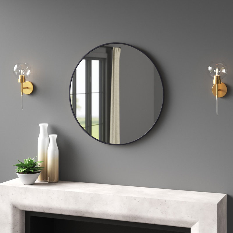Wayfair Sabine Metal Round Wall Mirror