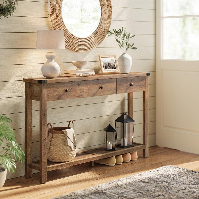 Wayfair Sahai 47.2" Console Table With 3 Drawers