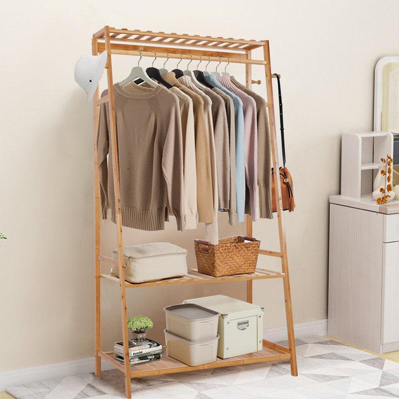 Wayfair Sharan 32.5'' Solid Wood Clothing Rack