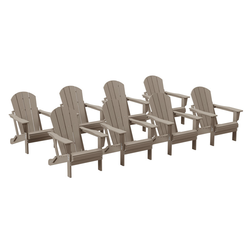 Wayfair Shawnna Folding Adirondack Chair (Set Of 8)