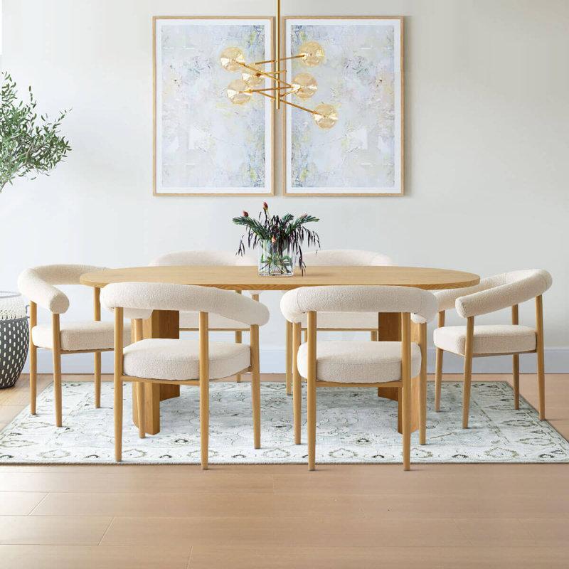 Wayfair Solaze 6-Person Oval Dining Table Sets