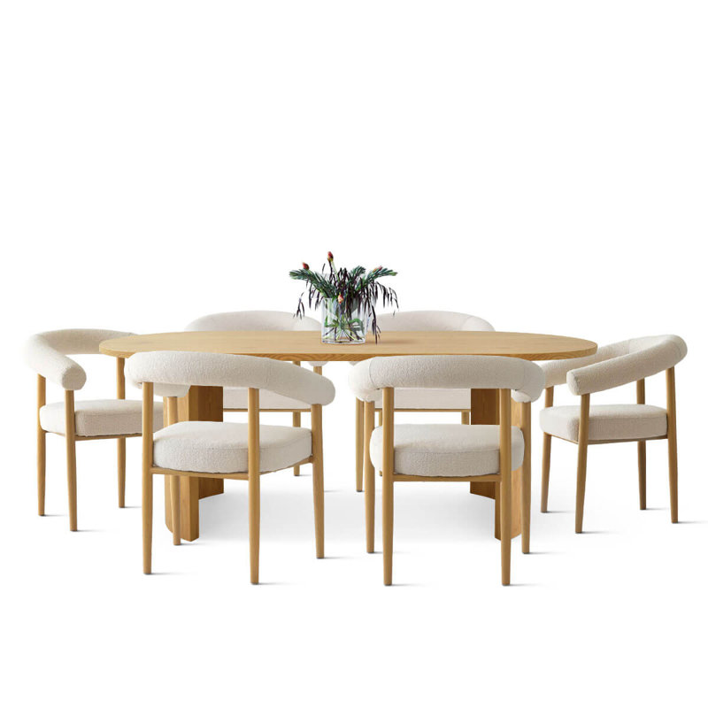 Wayfair Solaze 6-Person Oval Dining Table Sets