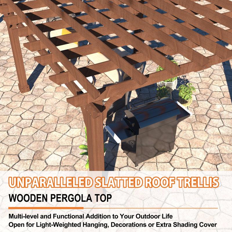 Wayfair Solid Wood Pergola