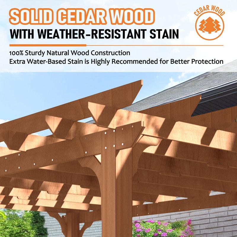 Wayfair Solid Wood Pergola