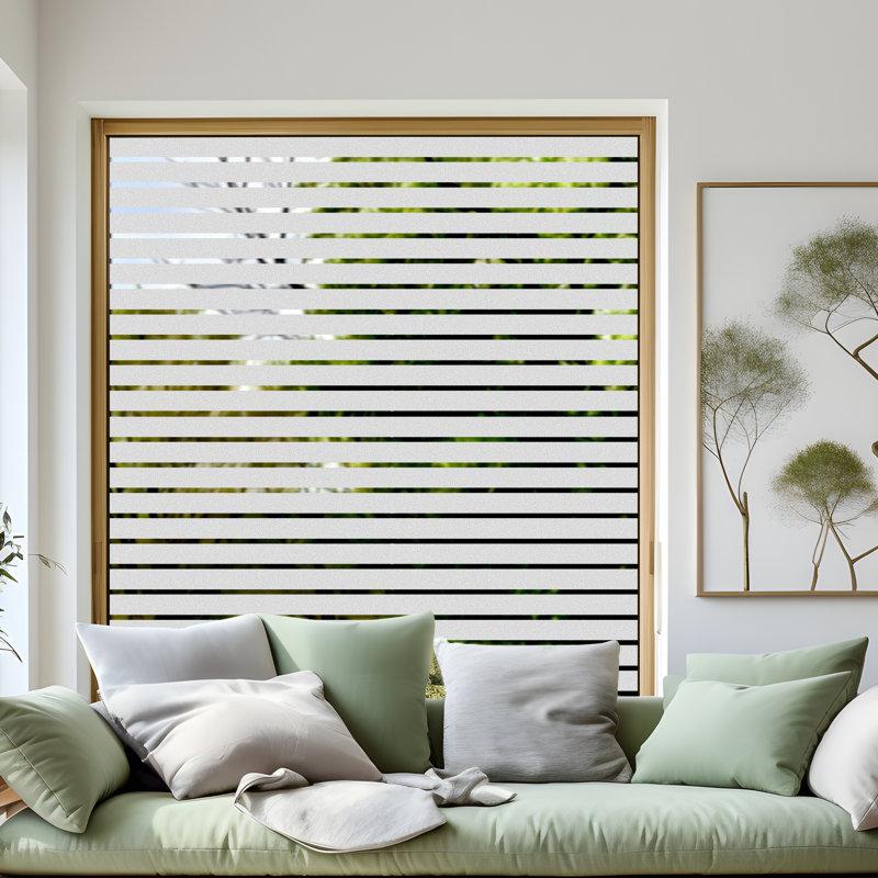 Wayfair Stripe Pattern Frosted Window Decal