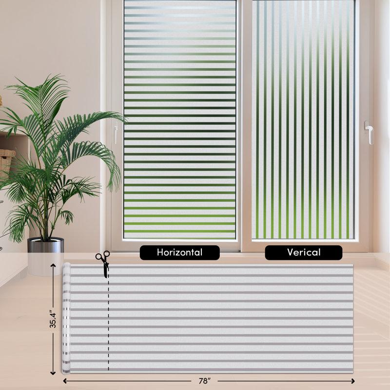 Wayfair Stripe Pattern Frosted Window Decal