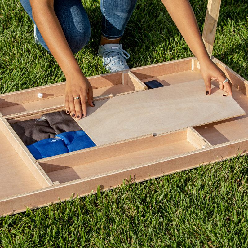 Wayfair Triumph 2x4 All-wood LED Cornhole Set