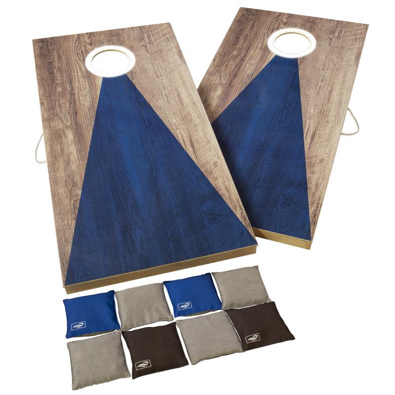 Wayfair Triumph 2x4 All-wood LED Cornhole Set