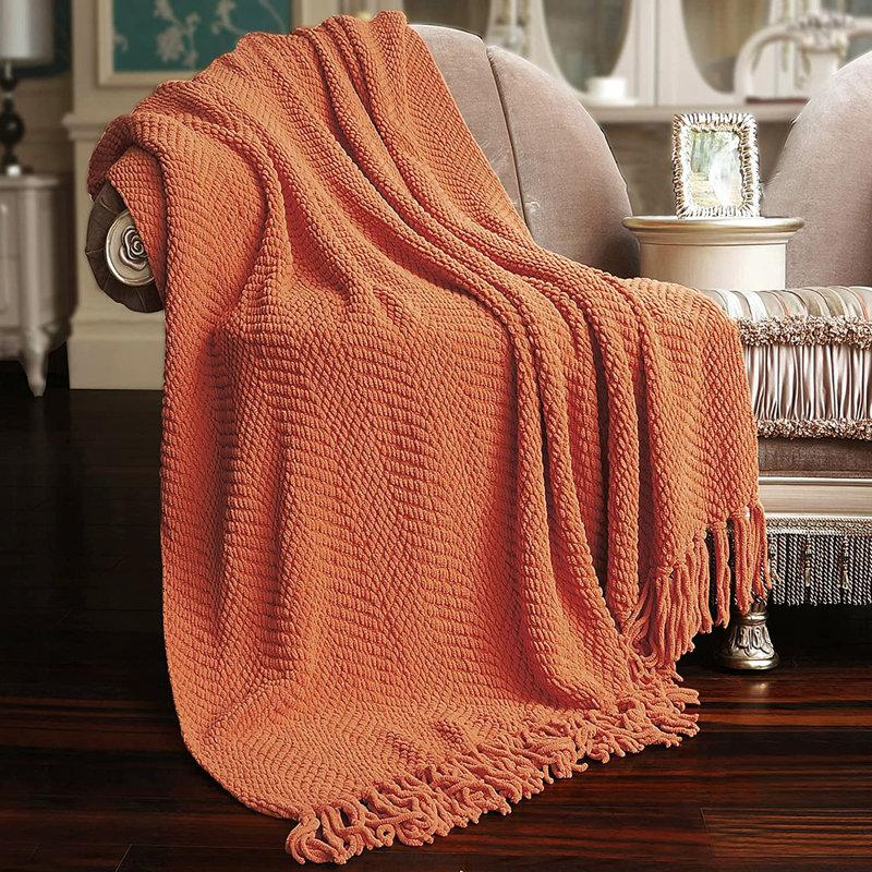 Wayfair Tweed Knitted Throw Blanket